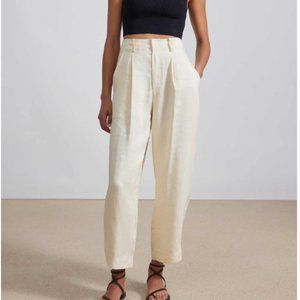 Apiece Apart Textured Drape Bari Crop Trouser